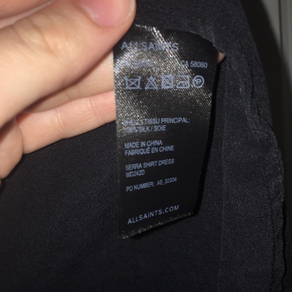 Allsaints Silk Serra Shirt Dress - Picture 6 of 8